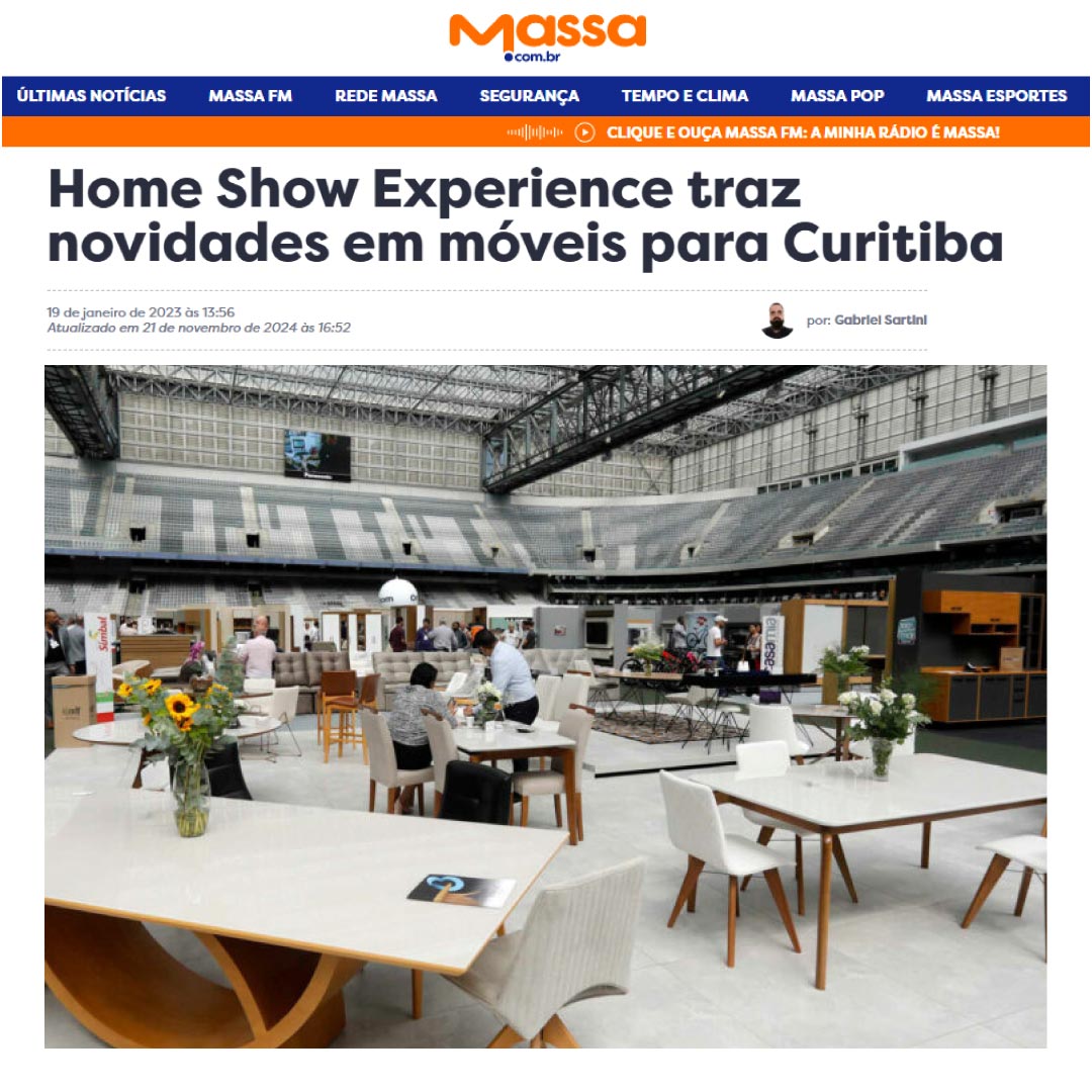 Home Show Experience 2023 faz história ao levar feira do setor moveleiro para um estádio de futebol em Curitiba
