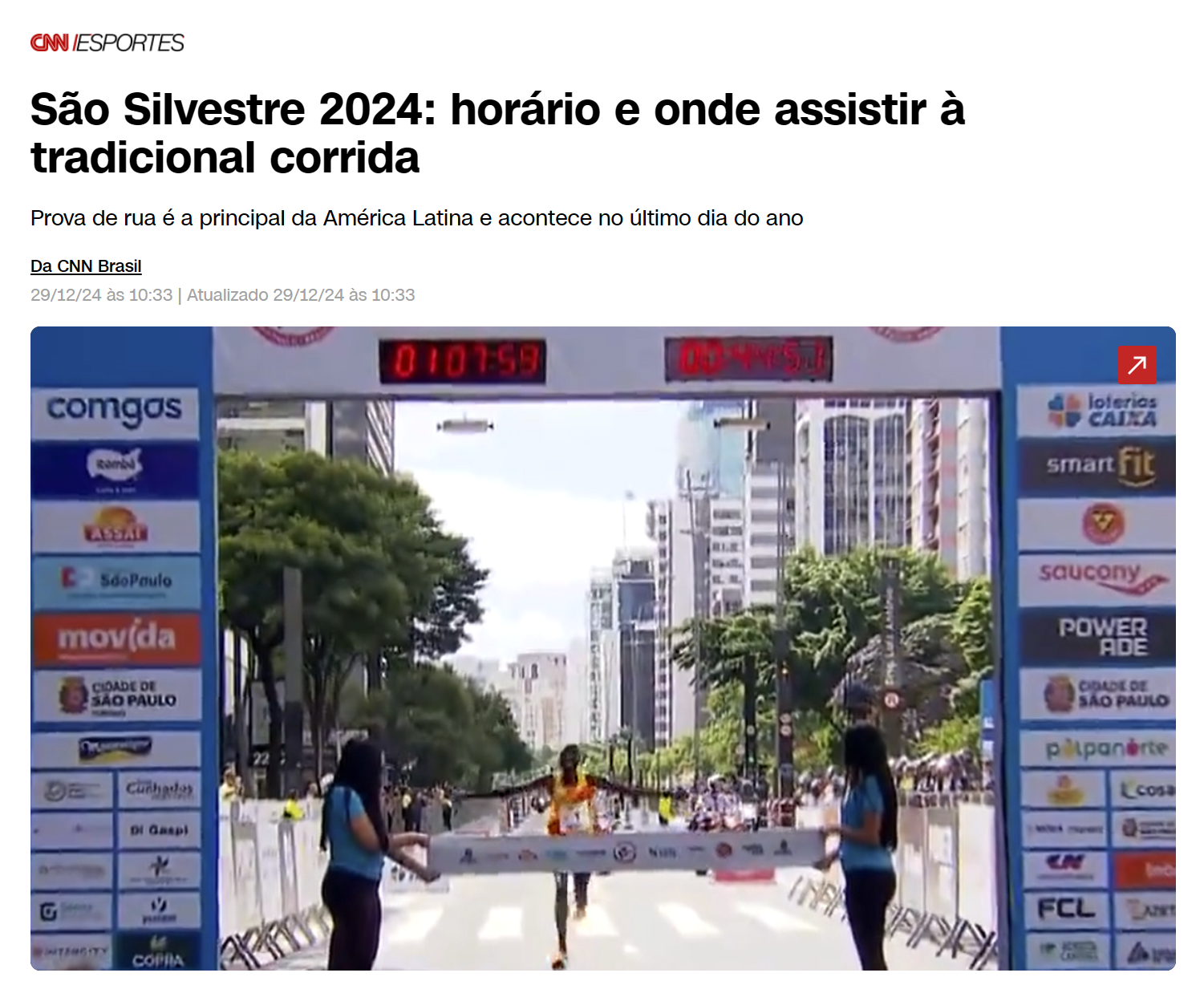 Neto Santos participa da São Silvestre 2024, a maior corrida de rua da América Latina