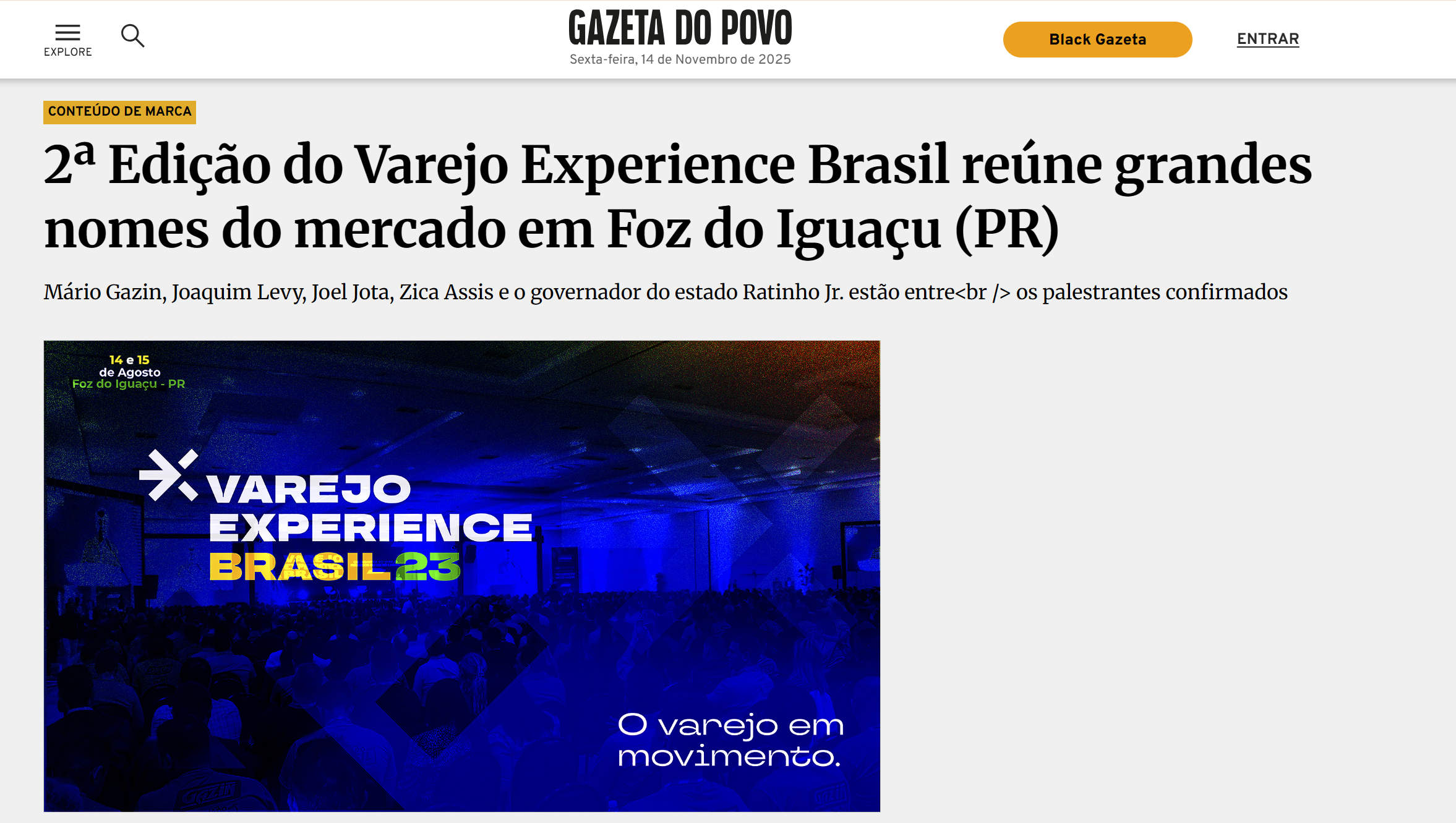 Neto Santos participa do Varejo Experience Brasil e reforça visão de futuro no varejo